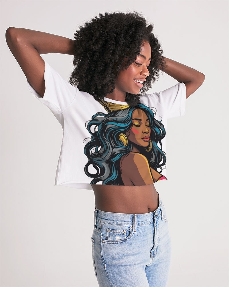 I Am HER -  Women's All-Over Print Lounge Cropped Tee